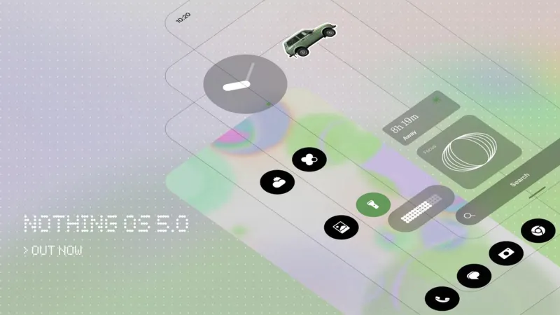 ناتینگ OS 5.0 با اندروید 17