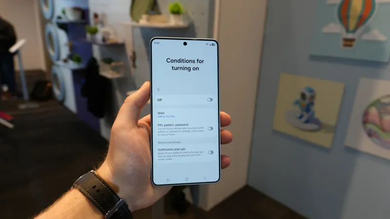 Galaxy S26 Ultra privacy display 3