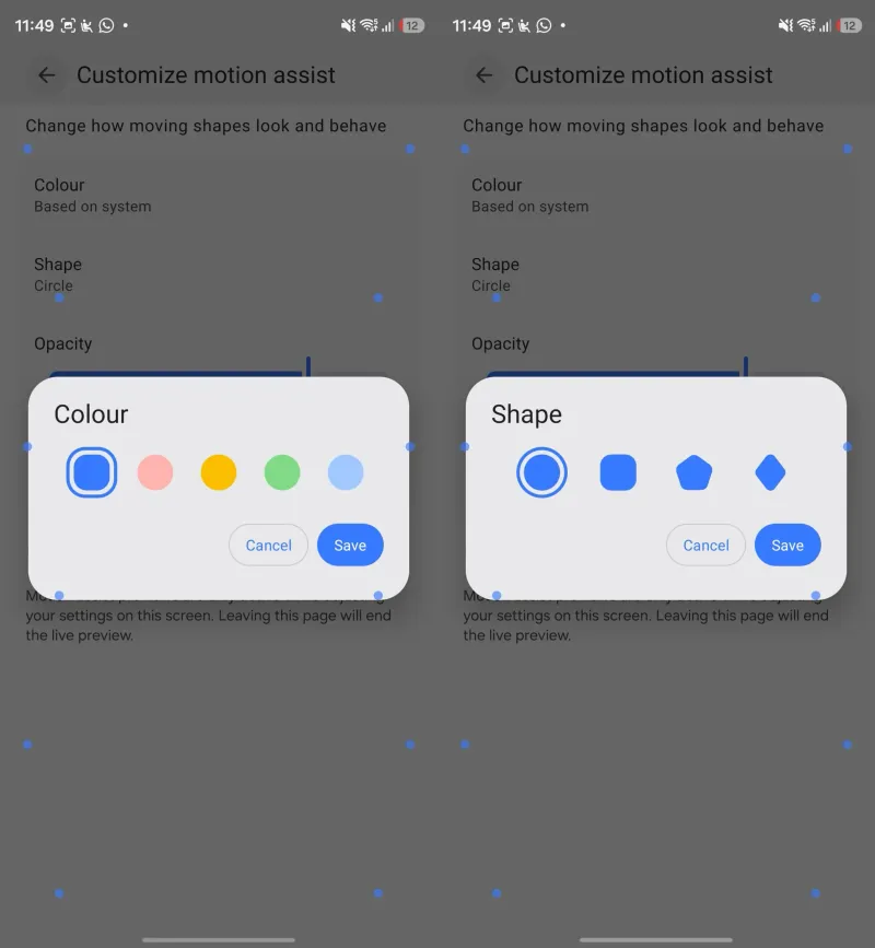 Google Motion Assist Samsung Galaxy S26 Ultra One UI 9.0 Quick Panel Control Settings Customizations