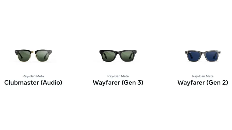 Ray-Ban Meta Audio Styles