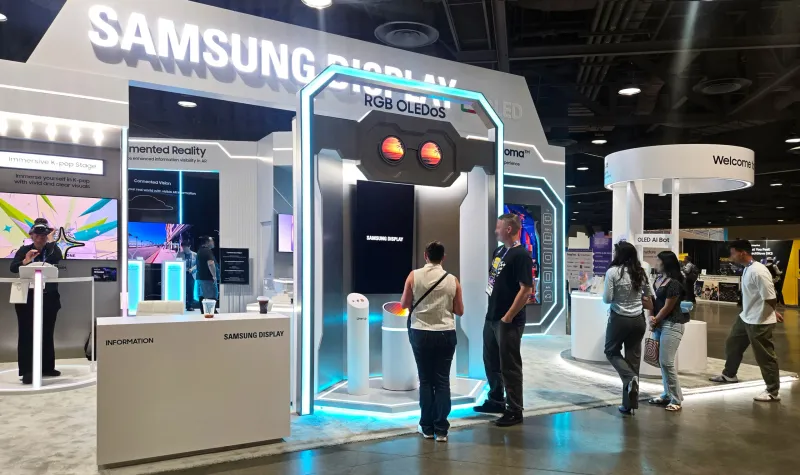 Samsung Display Booth At AWE USA 2026 With RGB OLEDoS And XR Sections