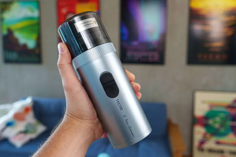 A portable coffee maker by Tonino Lamborghini