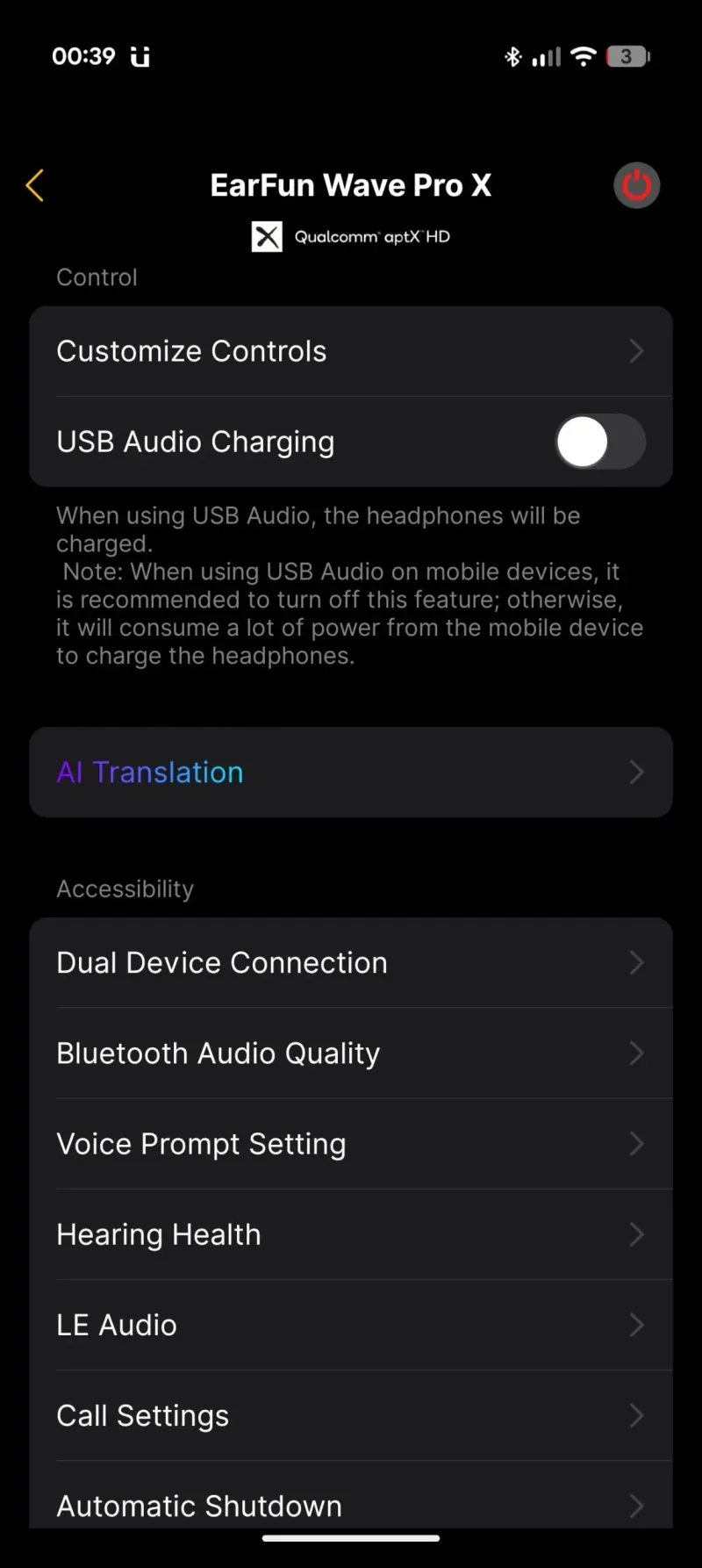 EarFun Audio app