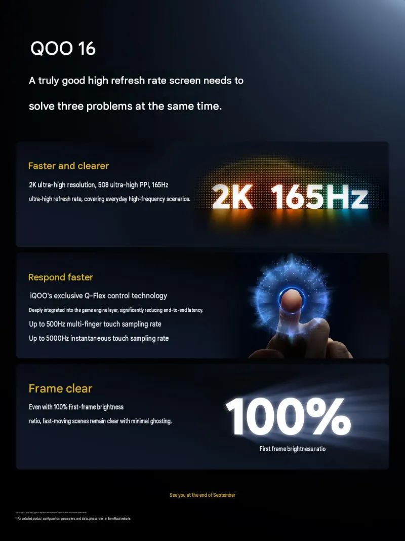 iQOO 16 display specs