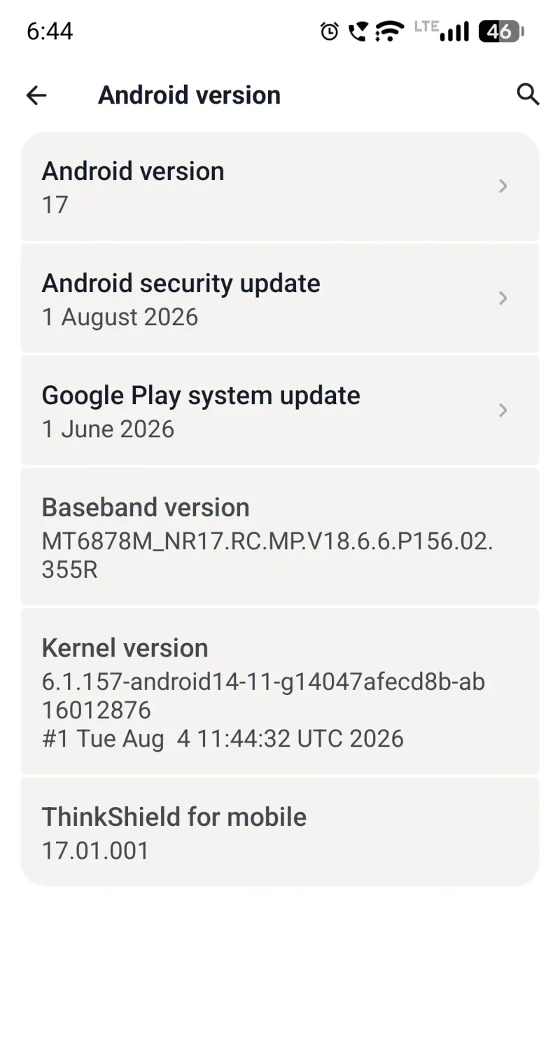 Motorola Edge 60 Fusion Android 17 update