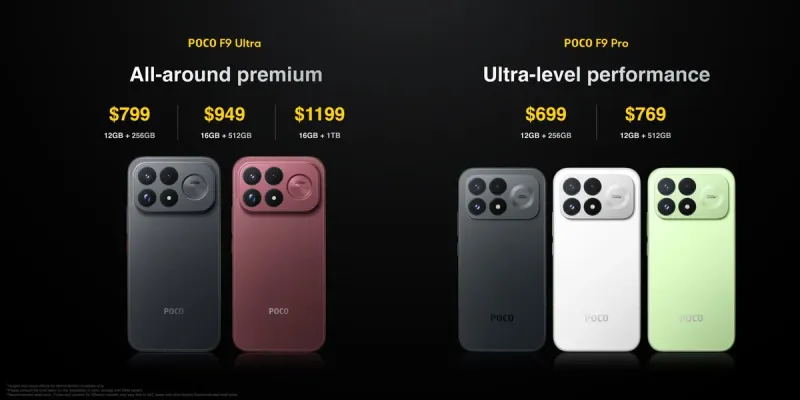 Poco F9 series pricing