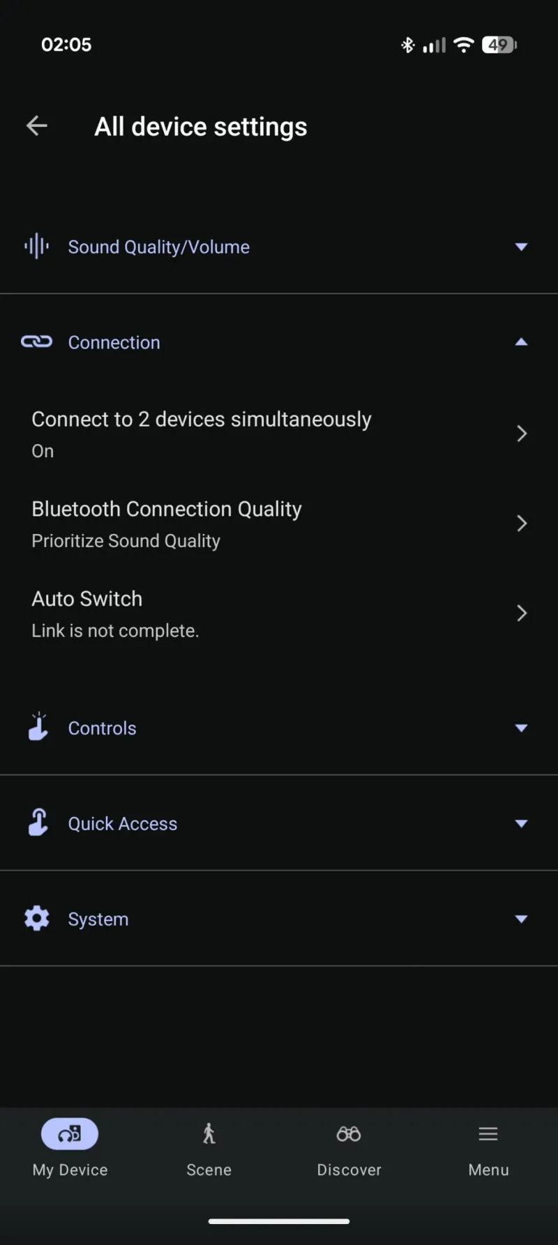 Sony Sound Connect app