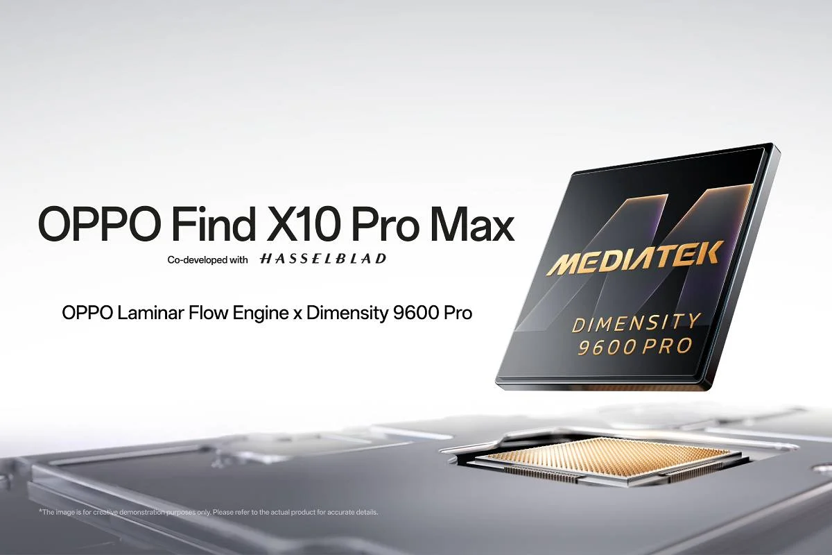 The Oppo Find X10 Pro Max will be one of the first with the Dimensity 9600 Pro