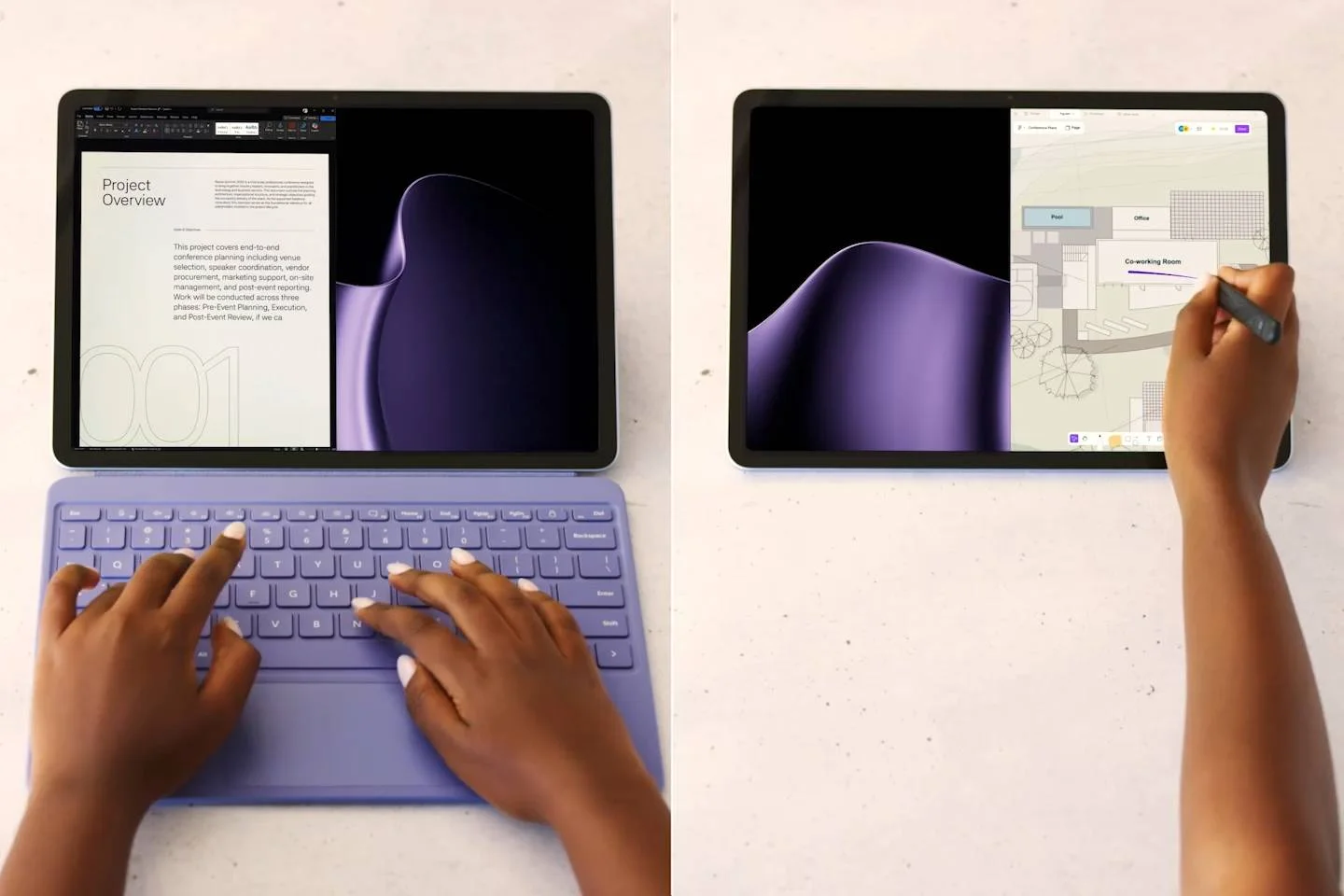 The Surface Pro 12” supports touch and stylus input