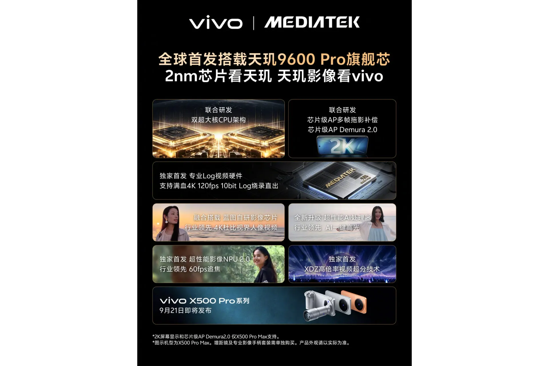 vivo X500 Pro and X500 Pro Max will be the first devices to use MediaTek’s Dimensity 9600 Pro Description https