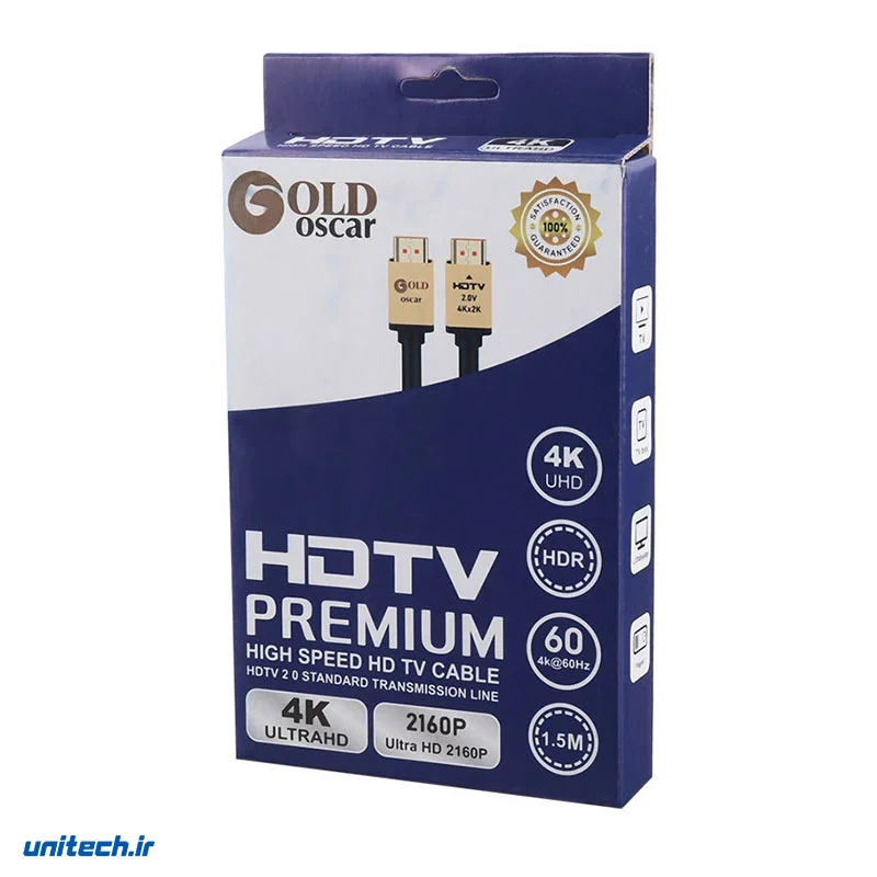 کابل HDMI 4K گلد اسکار طول 1.5 متر، تصویر 3